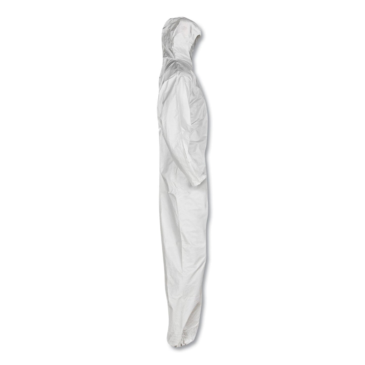 KleenGuard A30 Elastic-Back and Cuff Hooded Coveralls, 4X-Large, White, 21/Carton