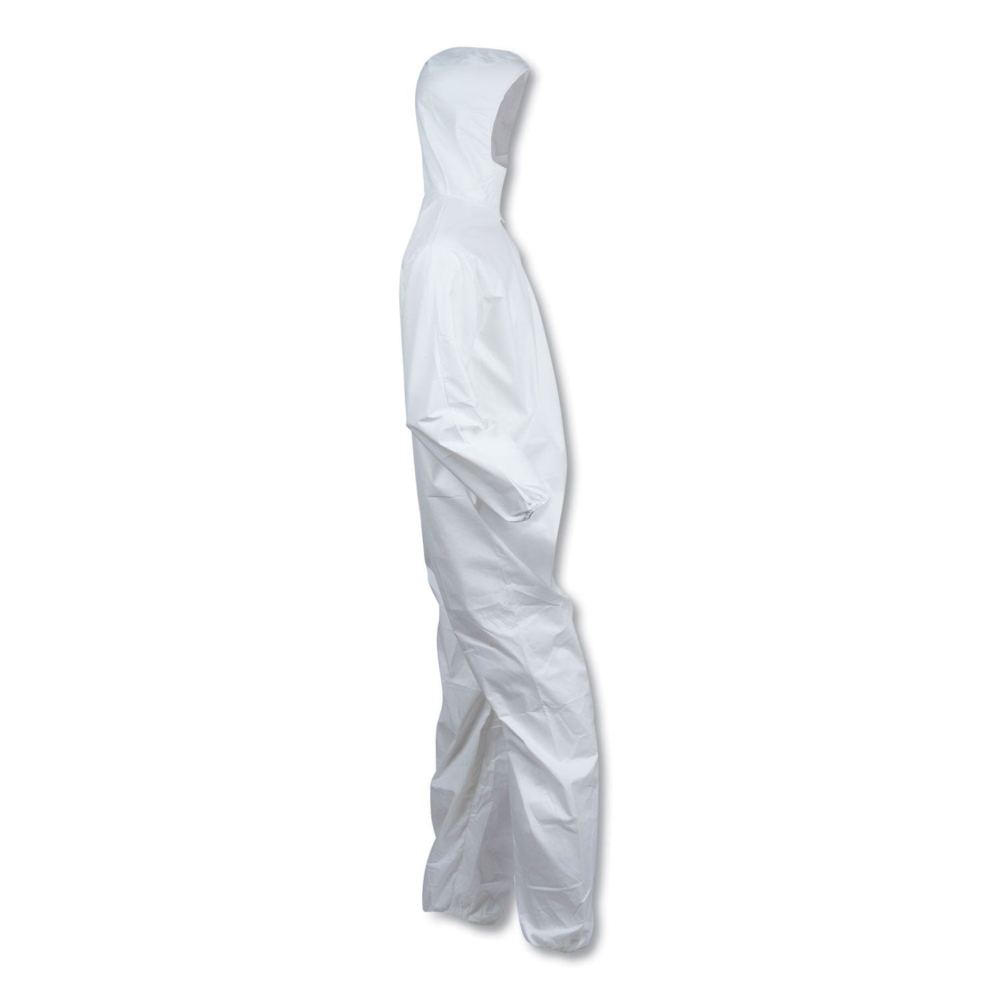 KleenGuard A40 Elastic-Cuff and Ankles Hooded Coveralls, 2X-Large, White, 25/Carton