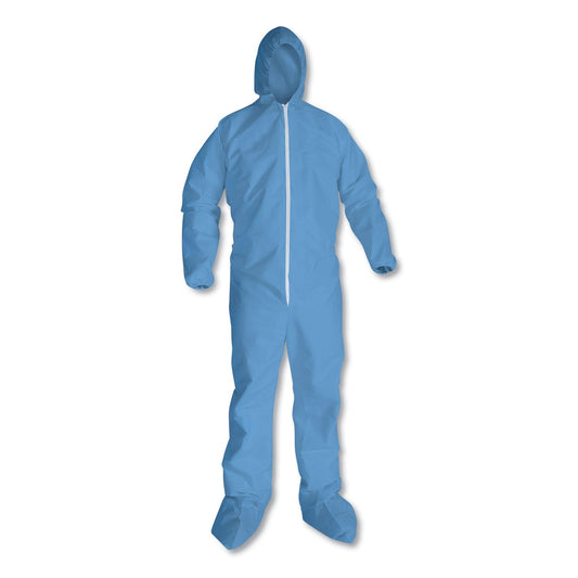 KleenGuard A65 Zipper Front Flame Resistant Coveralls, Large, Blue, 25/Carton