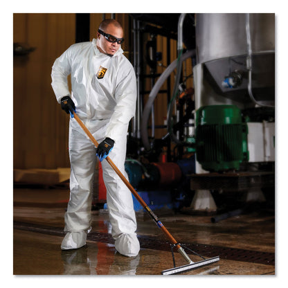 KleenGuard A40 Elastic-Cuff, Ankle, Hood and Boot Coveralls, 3X-Large, White, 25/Carton