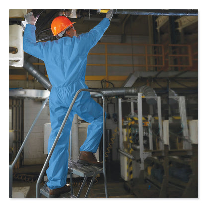 KleenGuard A20 Coveralls, MICROFORCE Barrier SMS Fabric, 2X-Large, Blue, 24/Carton
