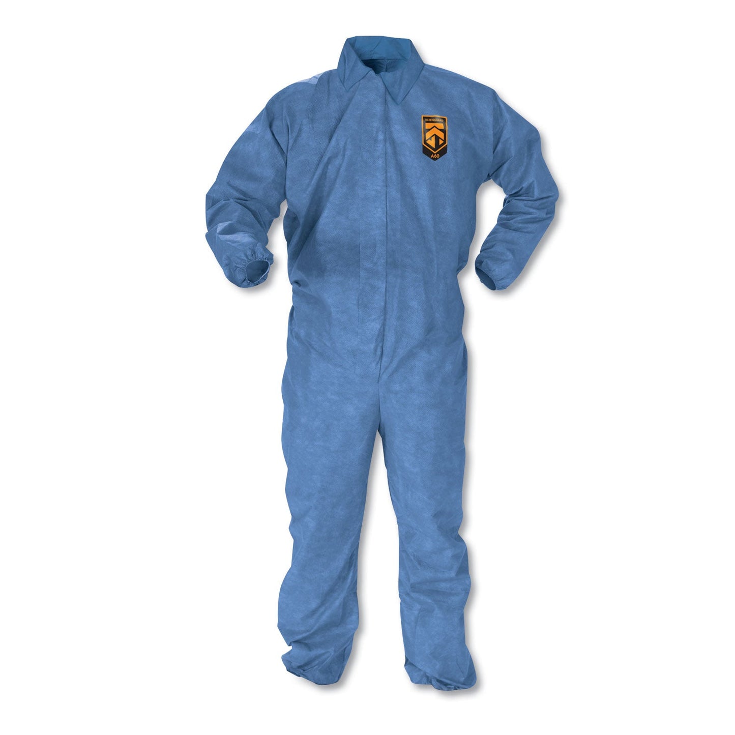 KleenGuard A60 Elastic-Cuff, Ankle and Back Coveralls, X-Large, Blue, 24/Carton