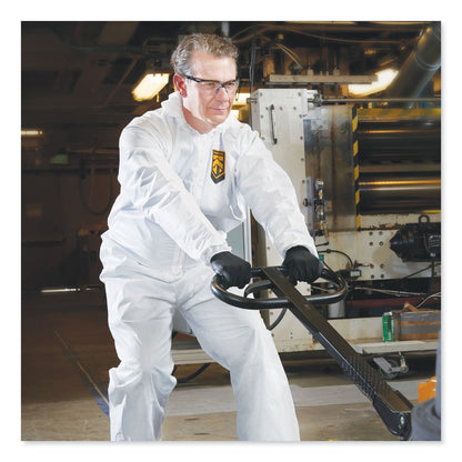 KleenGuard A40 Elastic-Cuff and Ankles Hooded Coveralls, 2X-Large, White, 25/Carton