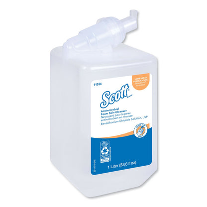 Scott Control Antimicrobial Foam Skin Cleanser, Fresh Scent, 1,000mL Bottle, 6/Carton