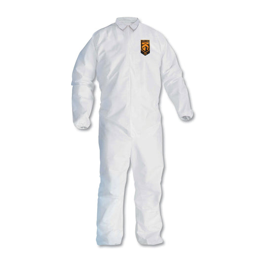 KleenGuard A30 Elastic-Back and Cuff Coveralls, 2X-Large, White, 25/Carton
