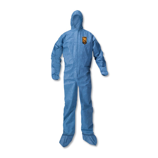 KleenGuard A20 Elastic Back Wrist/Ankle, Hood/Boots Coveralls, 4X-Large, Blue, 20/Carton