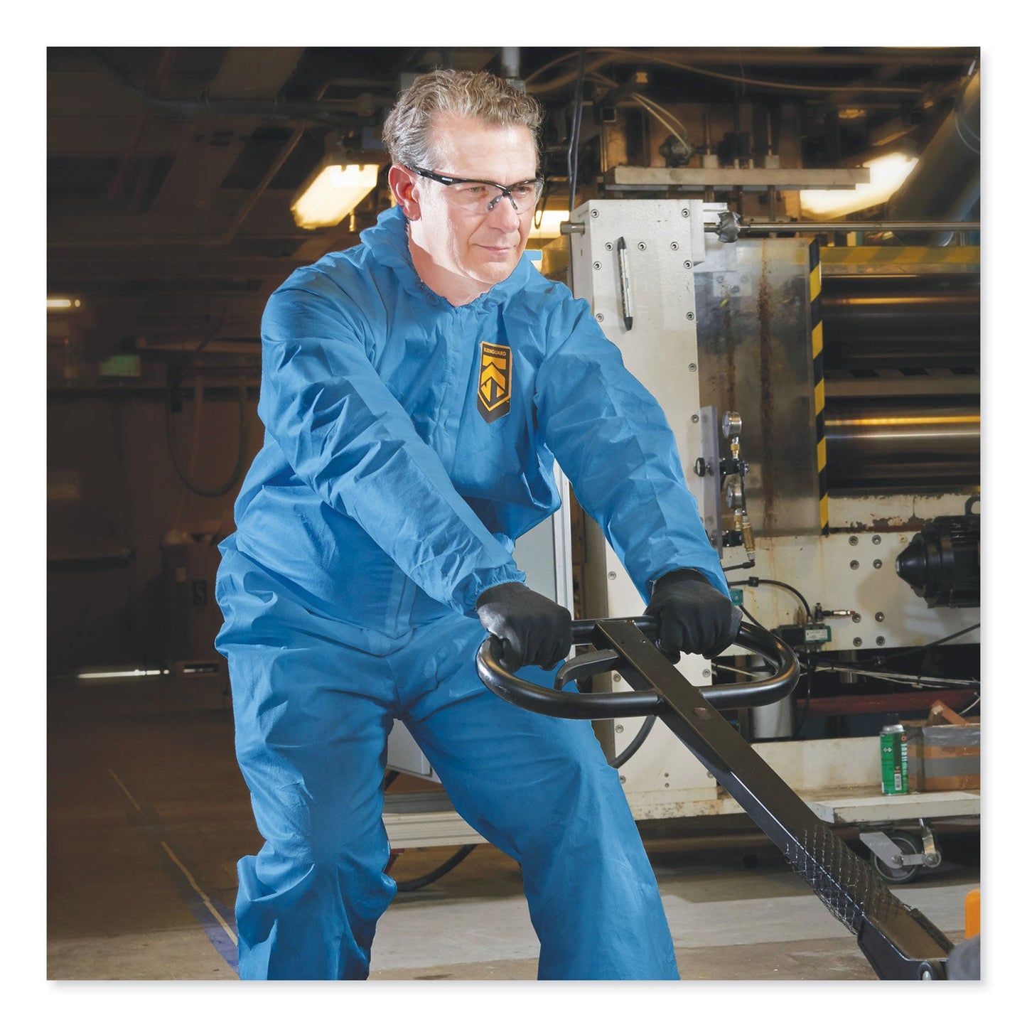 KleenGuard A60 Blood and Chemical Splash Protection Coveralls, 2X-Large, Blue, 24/Carton