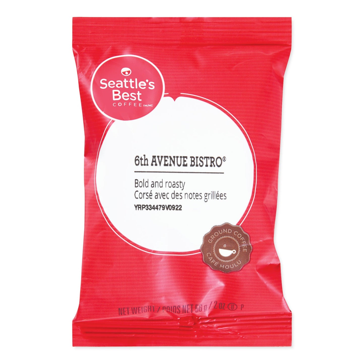 Seattle's Best Premeasured Coffee Packs, 6th Avenue Bistro, 2 oz Packet, 18/Box