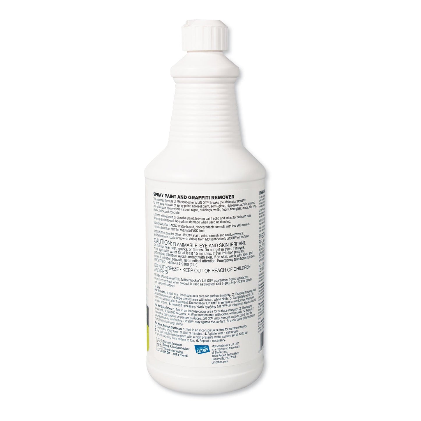 Motsenbocker's Lift-Off 4 Spray Paint Graffiti Remover, 32oz, Bottle, 6/Carton