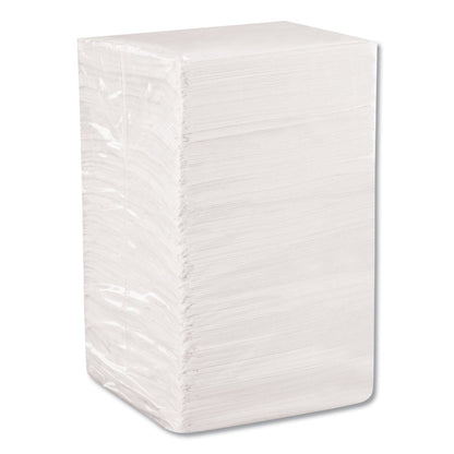 Georgia Pacific Beverage Napkins, Single-Ply, 9 1/2 x 9 1/2, White, 4000/Carton
