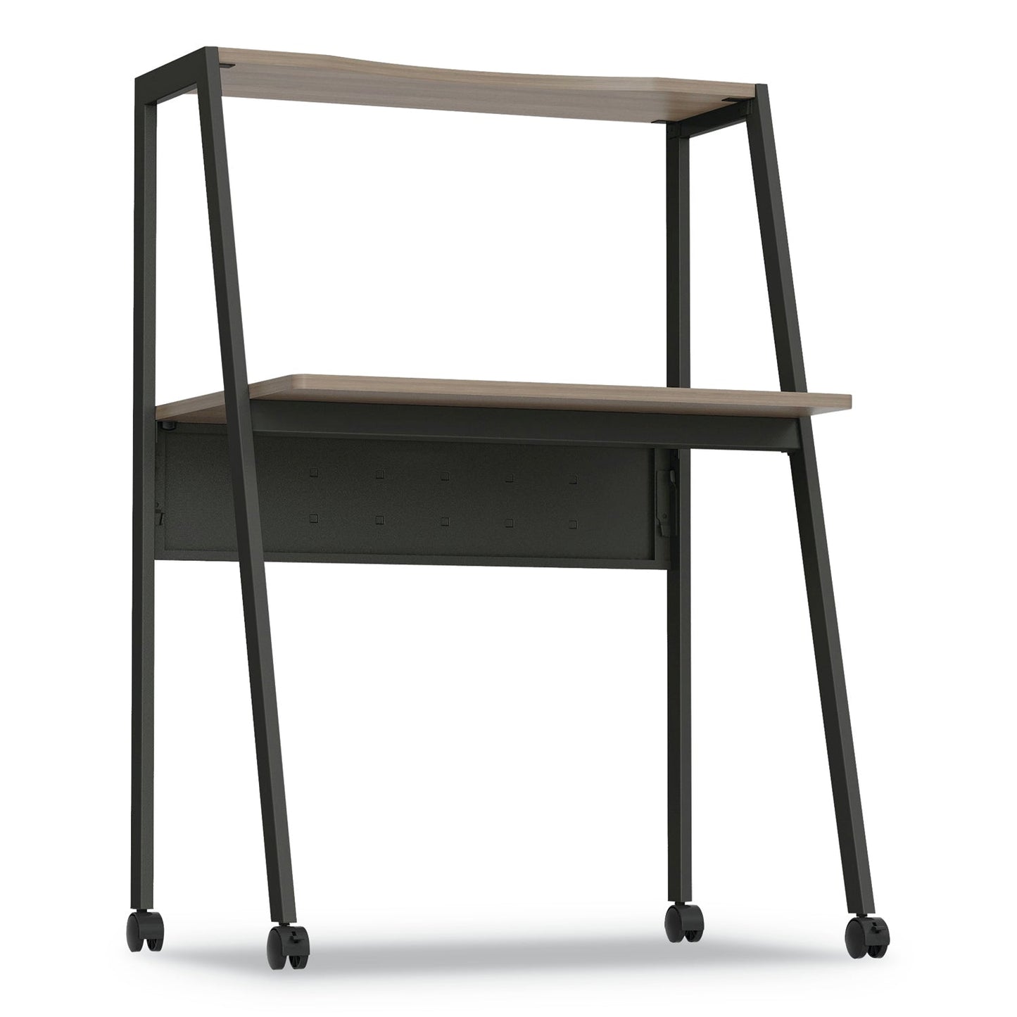 Linea Italia Kompass Flexible Home/Office Desk, 33" x 23.75" x 48", Natural Walnut