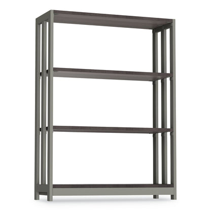 Linea Italia Trento Line Bookcase, Three-Shelf, 31.5w x 11.63d x 43.25h, Mocha