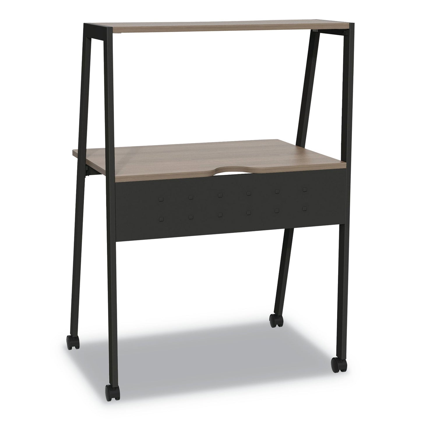 Linea Italia Kompass Flexible Home/Office Desk, 33" x 23.75" x 48", Natural Walnut
