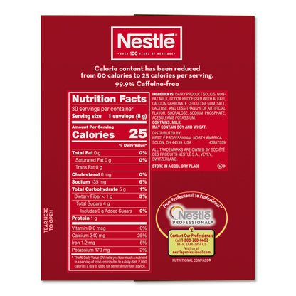 Nestlé No-Sugar-Added Hot Cocoa Mix Envelopes, Rich Chocolate, 0.28 oz Packet, 30/Box