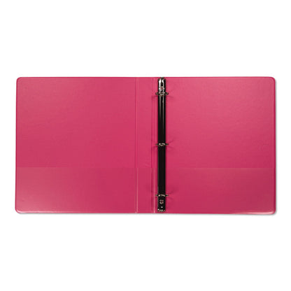 Samsill Earth’s Choice Biobased Durable Fashion View Binder, 3 Rings, 1" Capacity, 11 x 8.5, Berry, 2/Pack