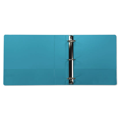 Samsill Earth’s Choice Biobased Durable Fashion View Binder, 3 Rings, 2" Capacity, 11 x 8.5, Turquoise, 2/Pack
