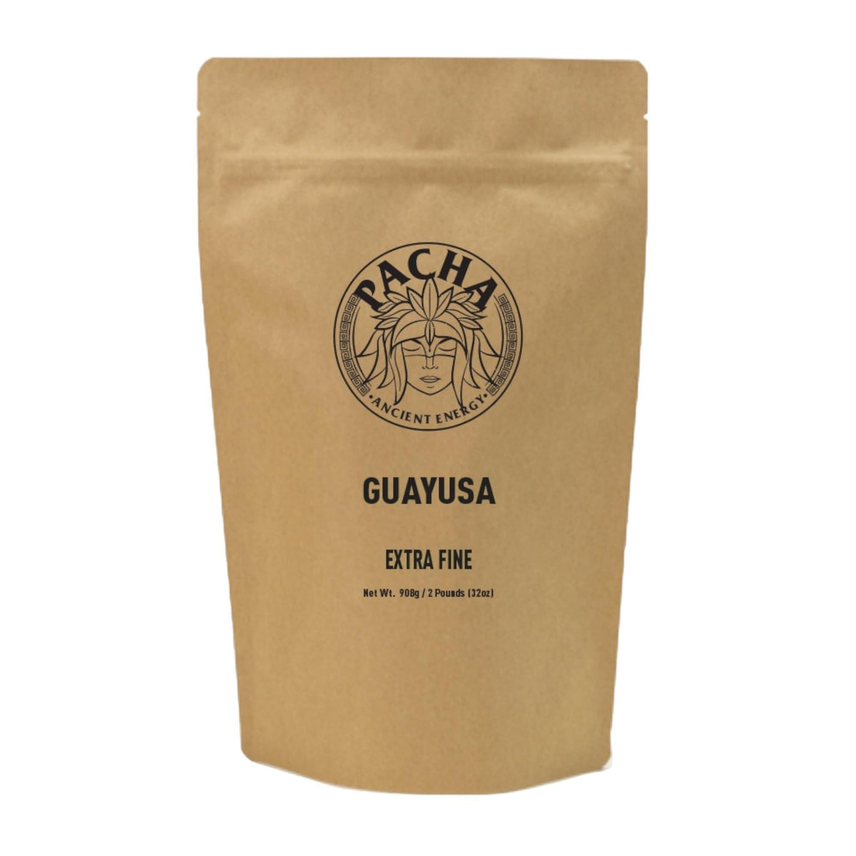 GUAYUSA EXTRA FINE BY PACHA 2 Pounds (32oz) Guayusa Tea Organic L Theanine Tea Organic Loose Green Tea Tea Leaves Loose Leaf Yerba Mate Substitute Te Mate and Coffee Alternative