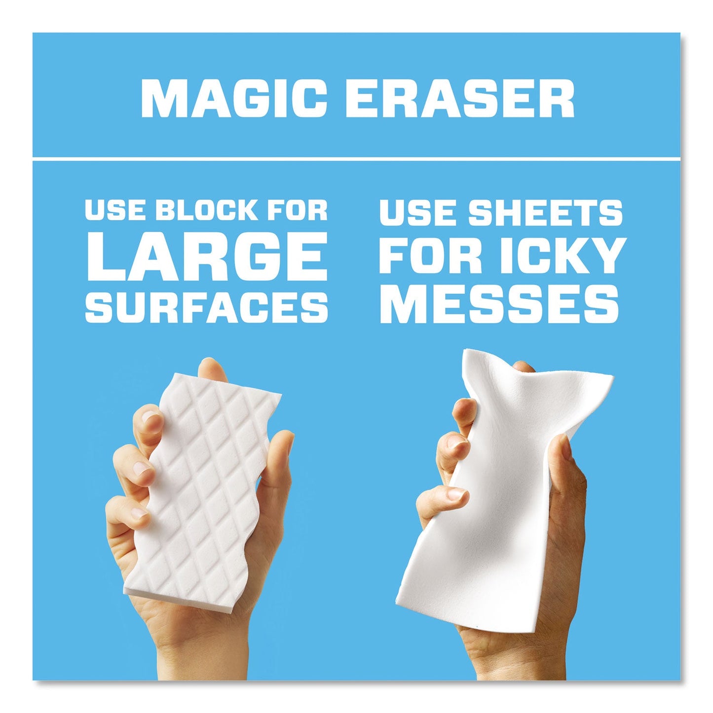Mr. Clean Magic Eraser Sheets, 3.5 x 5.8, 0.03" Thick, White, 16/Pack