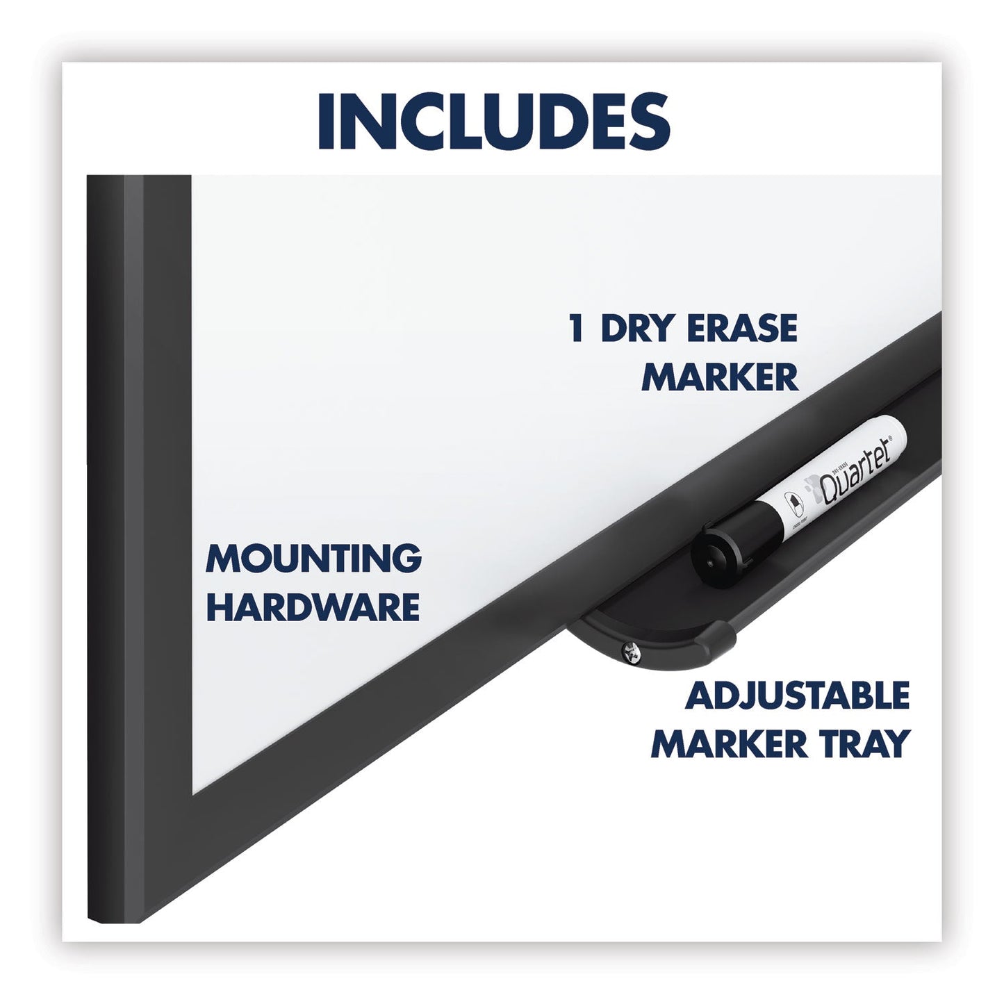 Quartet Classic Series Nano-Clean Dry Erase Board, 60 x 36, Black Aluminum Frame