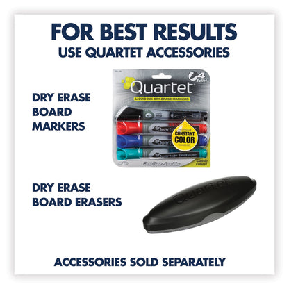 Quartet Classic Series Total Erase Dry Erase Board, 24 x 18, White Surface, Black Frame