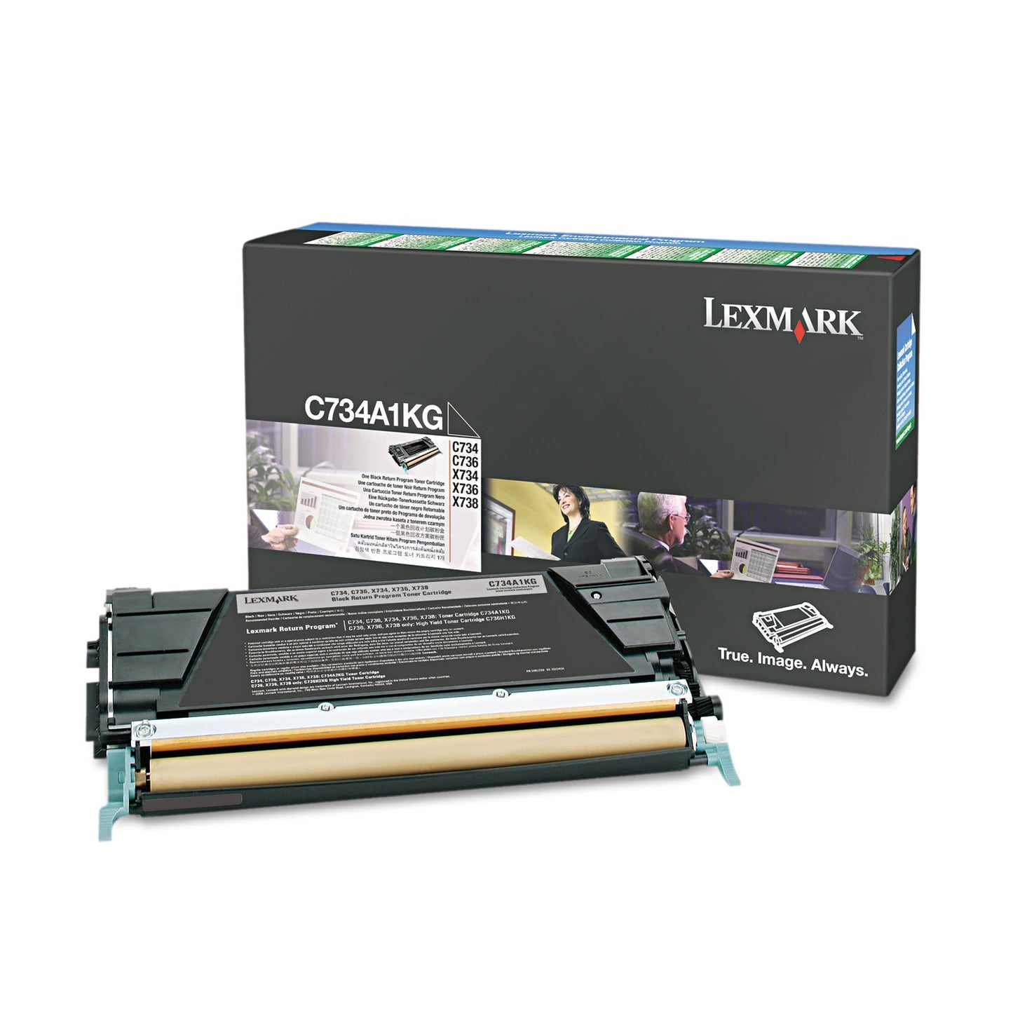 Lexmark C734A1KG Return Program Toner, 8,000 Page-Yield, Black