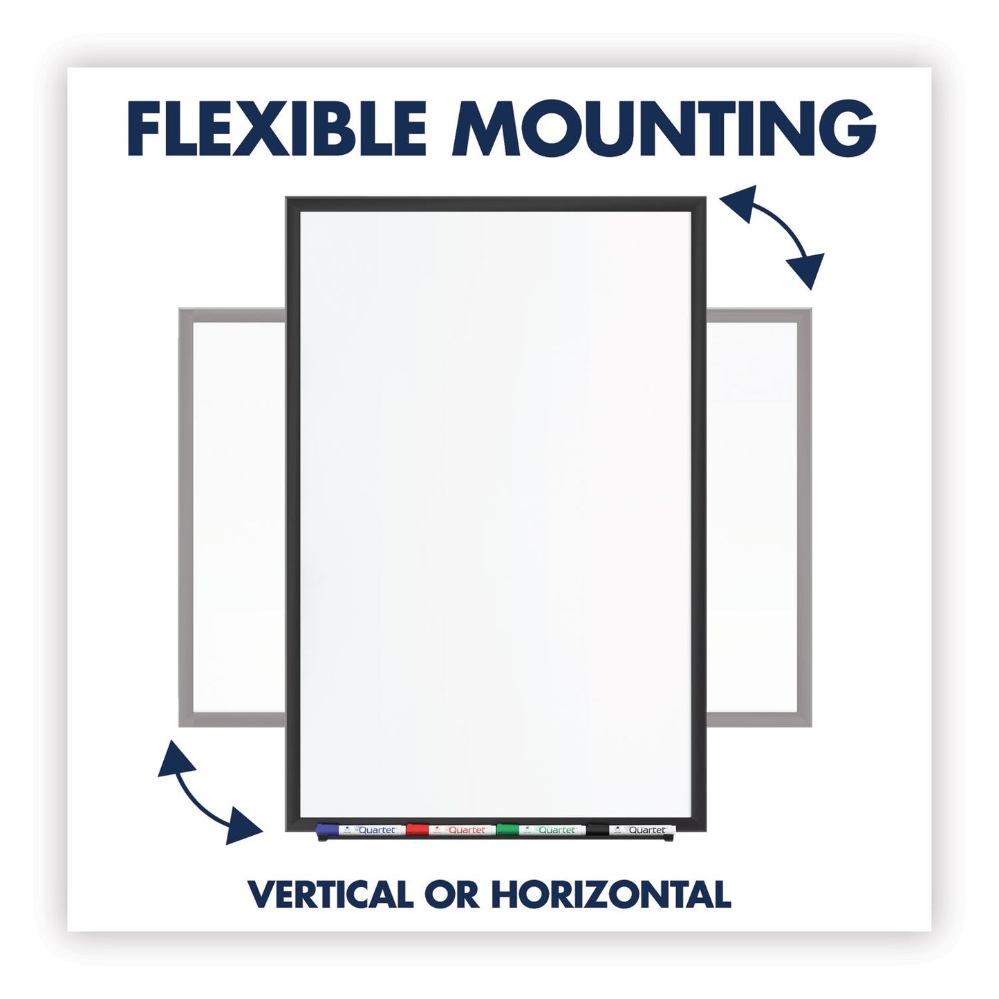 Quartet Classic Series Total Erase Dry Erase Board, 24 x 18, White Surface, Black Frame
