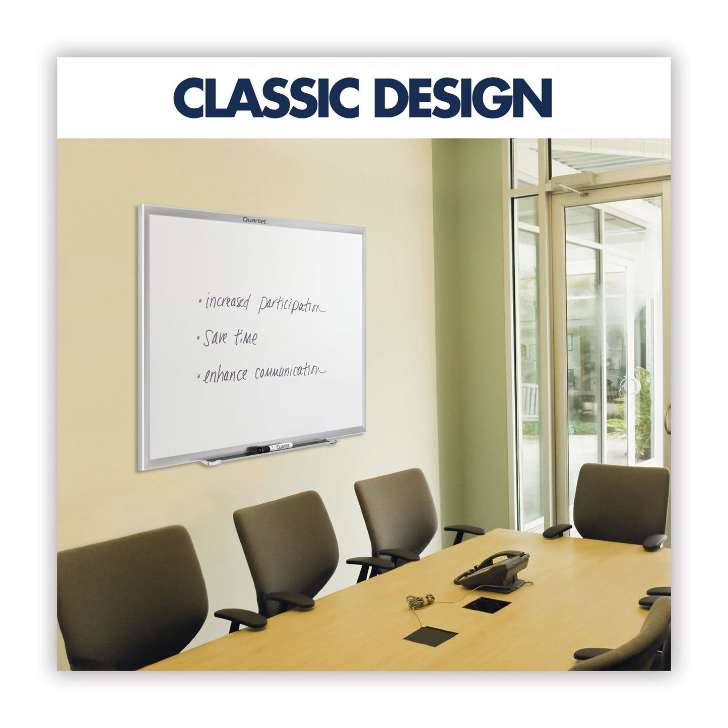 Quartet Classic Series Nano-Clean Dry Erase Board, 96 x 48, Silver Frame