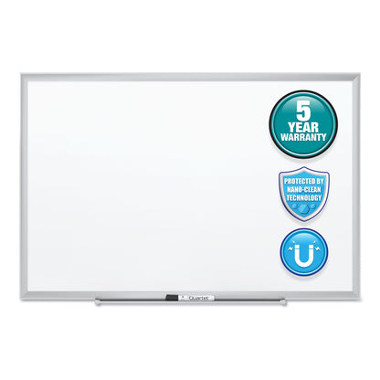 Quartet Classic Series Nano-Clean Dry Erase Board, 24 x 18, Silver Frame