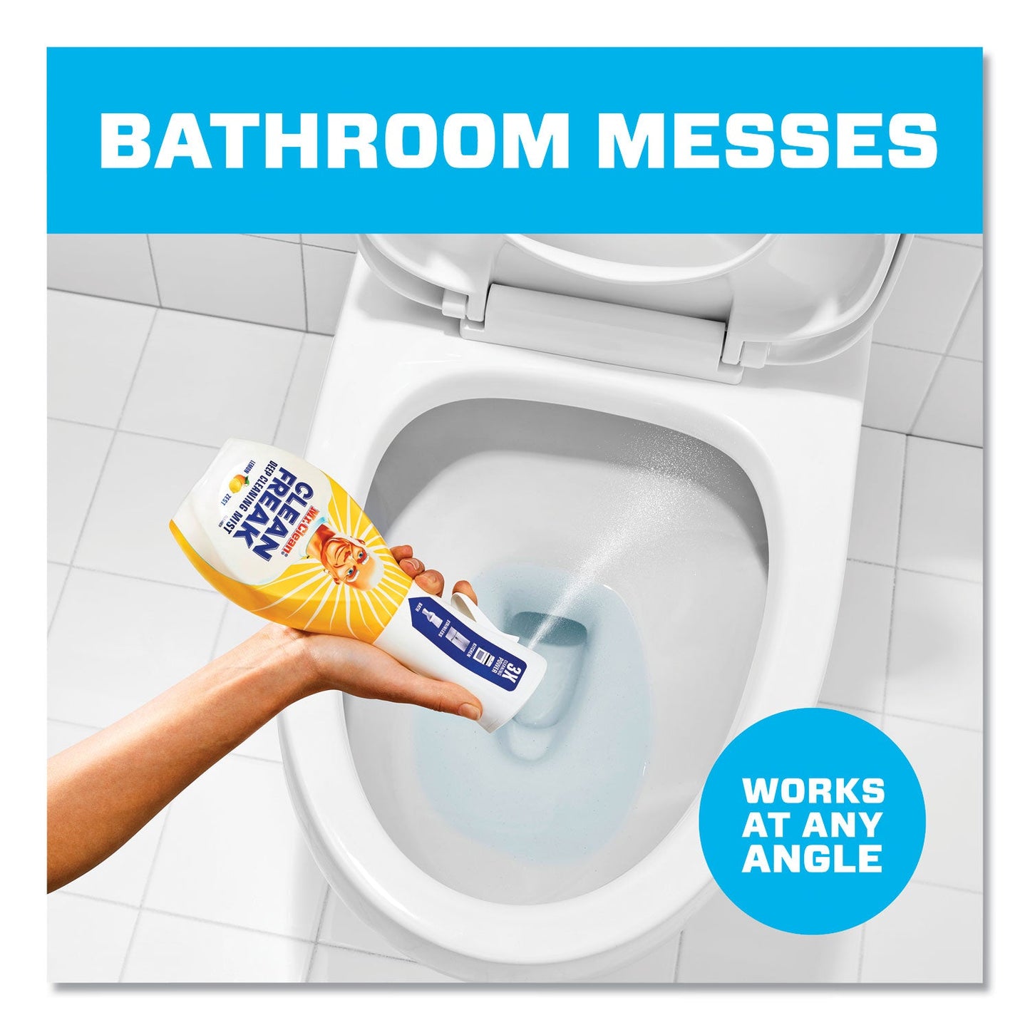 Mr. Clean Clean Freak Deep Cleaning Mist Multi-Surface Spray, Lemon, 16 oz Spray Bottle, 6/Carton