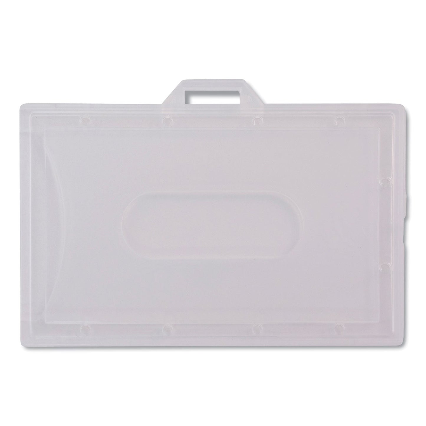 Advantus ID Card Holders, Horizontal, Clear 3.68" x 2.25" Holder, 3.38" x 2.13" Insert, 25/Pack