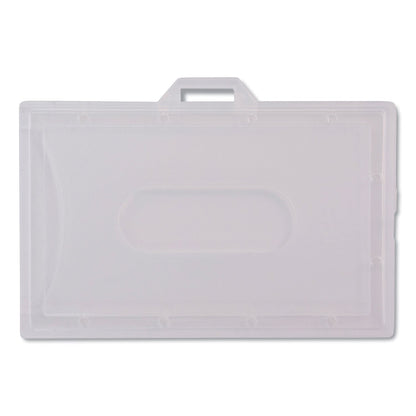 Advantus ID Card Holders, Horizontal, Clear 3.68" x 2.25" Holder, 3.38" x 2.13" Insert, 25/Pack