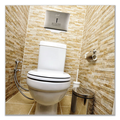 Scott Personal Seat Cover Dispenser, 16.6 x 2.5 x 12.3, Stainless Steel
