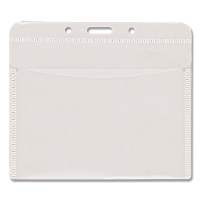 Advantus PVC-Free Badge Holders, Horizontal, Clear 4.5" x 4" Holder, 4.13" x 3.13" Insert, 50/Pack