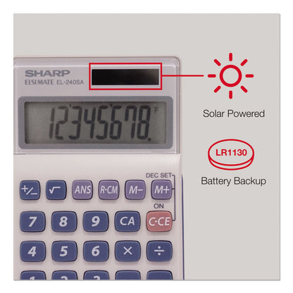 Sharp EL240SB Handheld Business Calculator, 8-Digit LCD