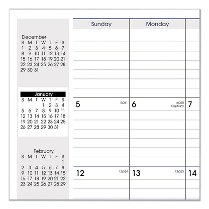 AT-A-GLANCE DayMinder Monthly Planner, Ruled Blocks, 12 x 8, Black Cover, 14-Month (Dec to Jan): 2022 to 2024