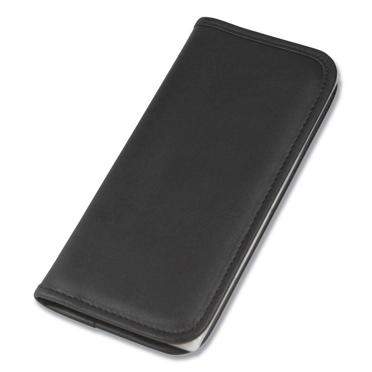 Samsill Professional Vinyl Business Card File, Holds 160 2 x 3.5 Cards, 4.75 x 10.13, Black