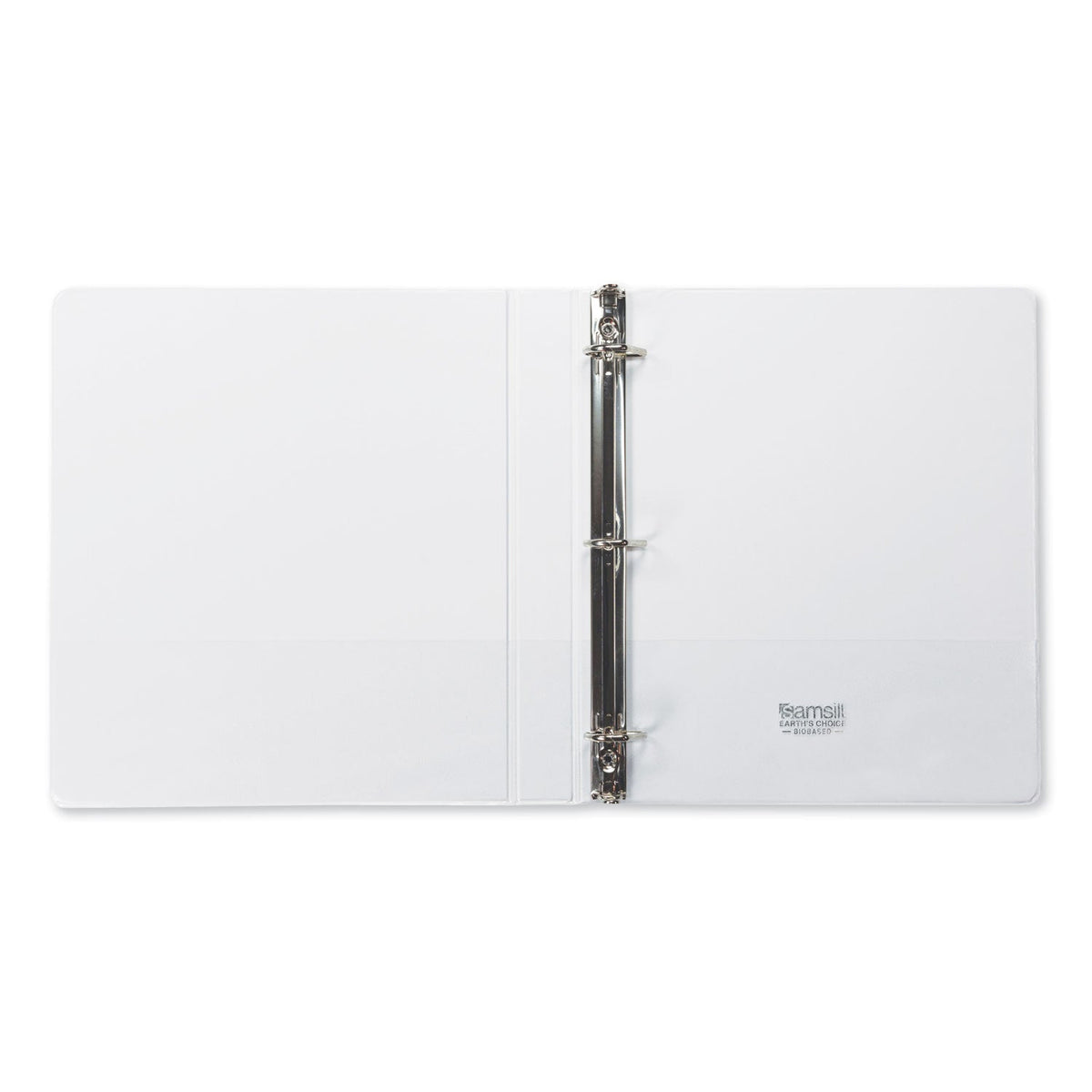 Samsill Earth's Choice Biobased D-Ring View Binder, 3 Rings, 1" Capacity, 11 x 8.5, White