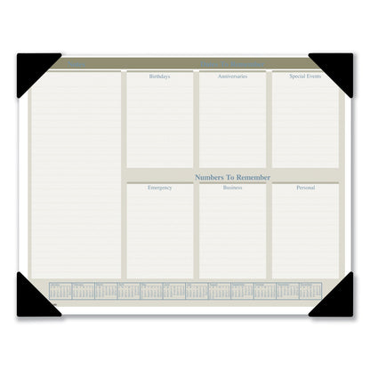 AT-A-GLANCE Executive Monthly Desk Pad Calendar, 22 x 17, White Sheets, Black Corners, 12-Month (Jan to Dec): 2023