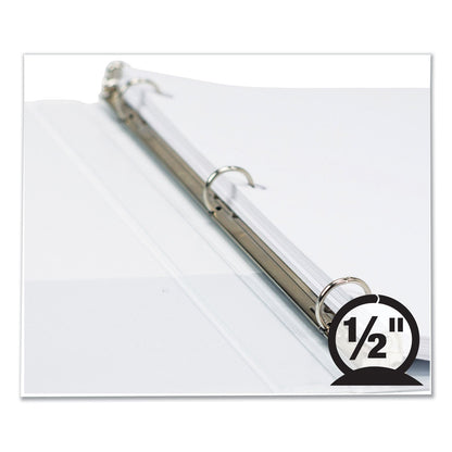 Samsill Earth's Choice Biobased Round Ring View Binder, 3 Rings, 0.5" Capacity, 11 x 8.5, White