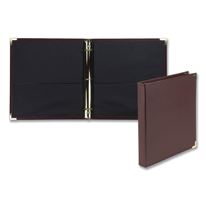 Samsill Classic Collection Ring Binder, 3 Rings, 1" Capacity, 11 x 8.5, Burgundy