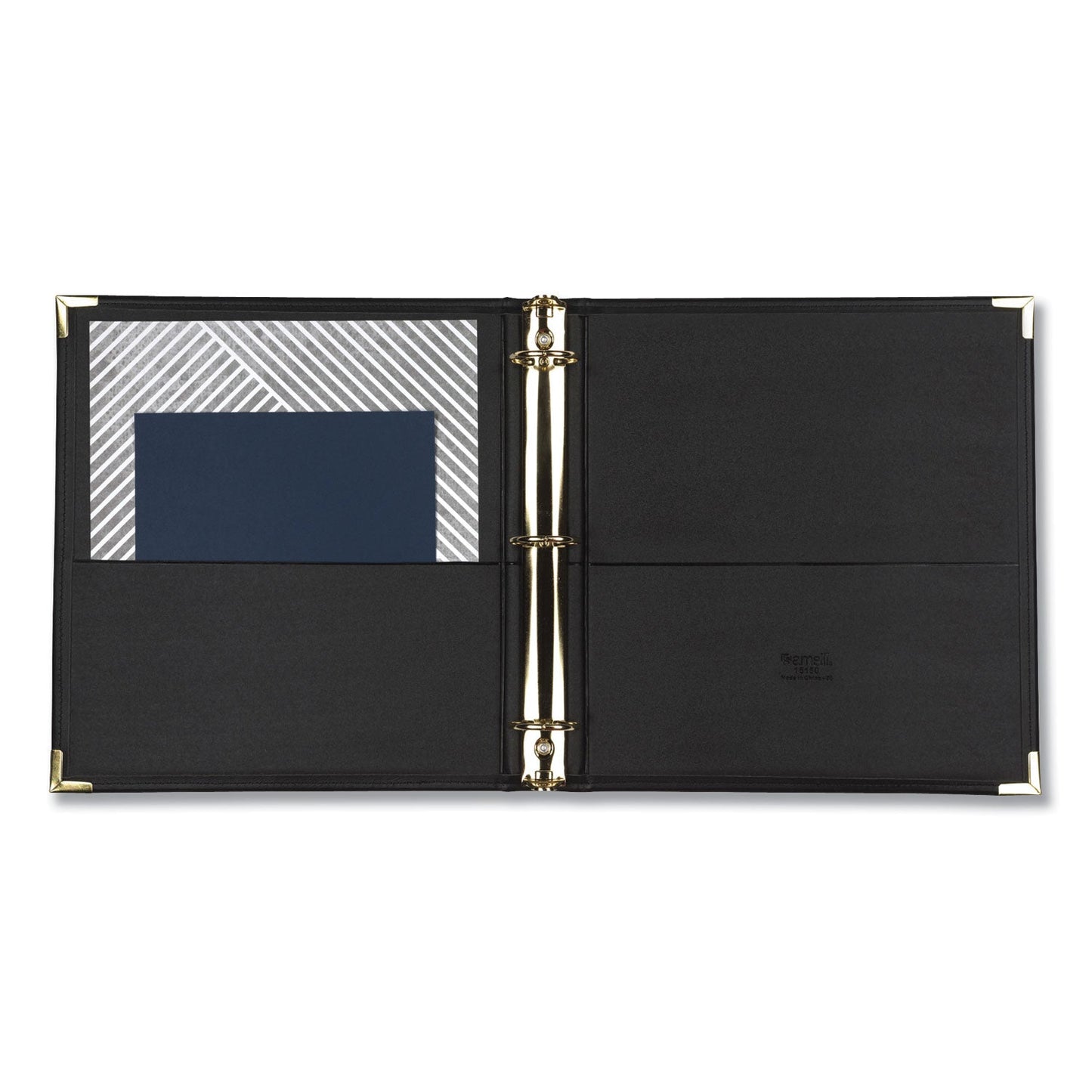 Samsill Classic Collection Ring Binder, 3 Rings, 1.5" Capacity, 11 x 8.5, Black