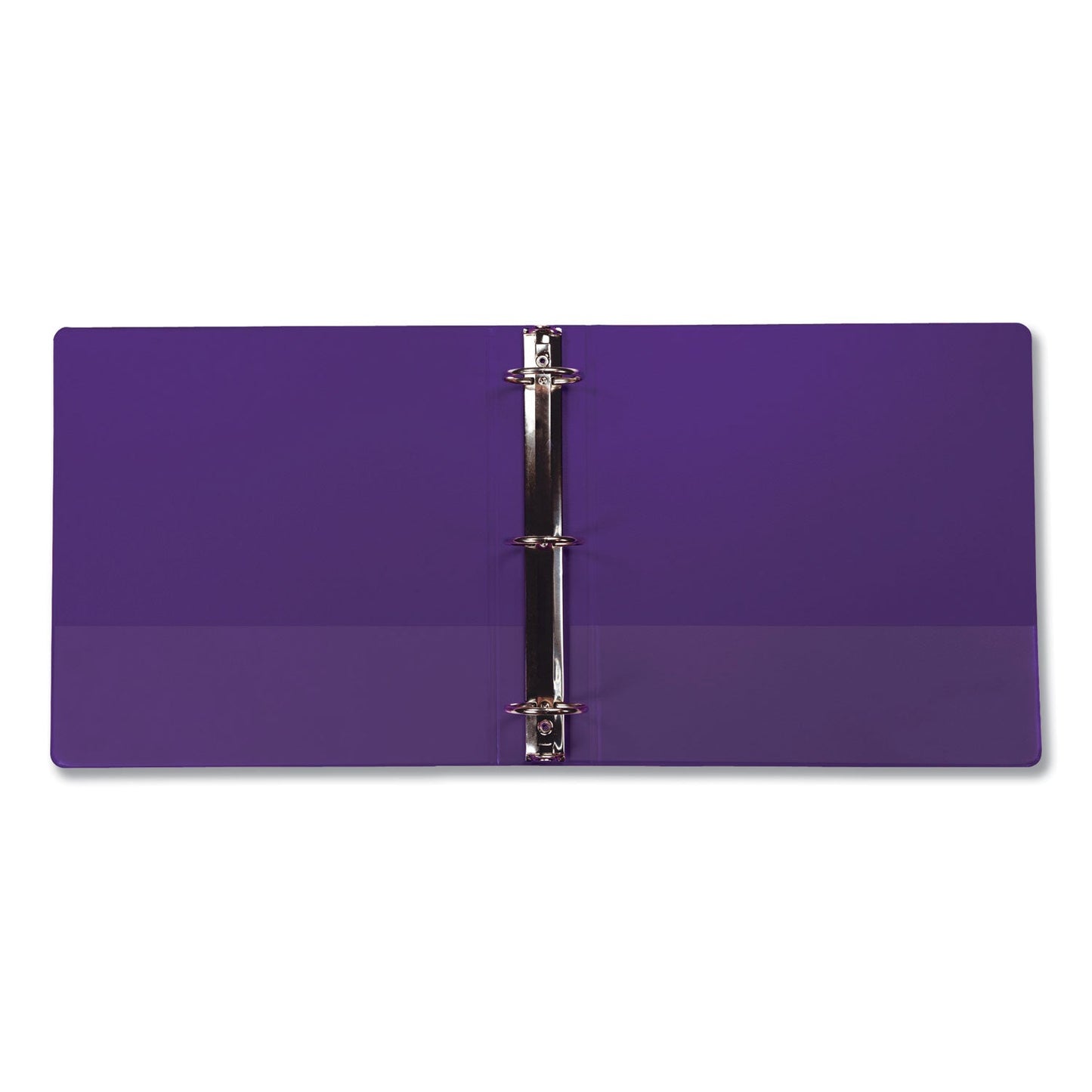 Samsill Earth's Choice Biobased Economy Round Ring View Binders, 3 Rings, 2" Capacity, 11 x 8.5, Purple