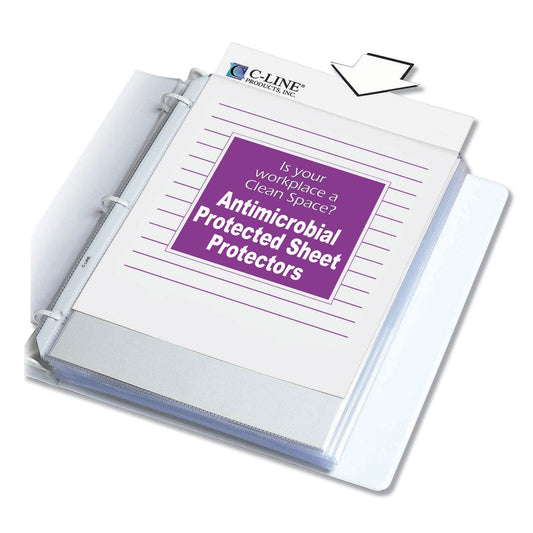 C-Line Hvywt Poly Sht Protectors, Clear, Top-Loading, 2", 11 x 8.5, 100/BX