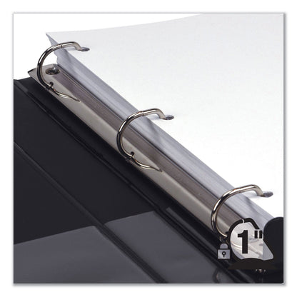 Samsill Earth's Choice Biobased Locking D-Ring Reference Binder, 3 Rings, 1" Capacity, 11 x 8.5, Black