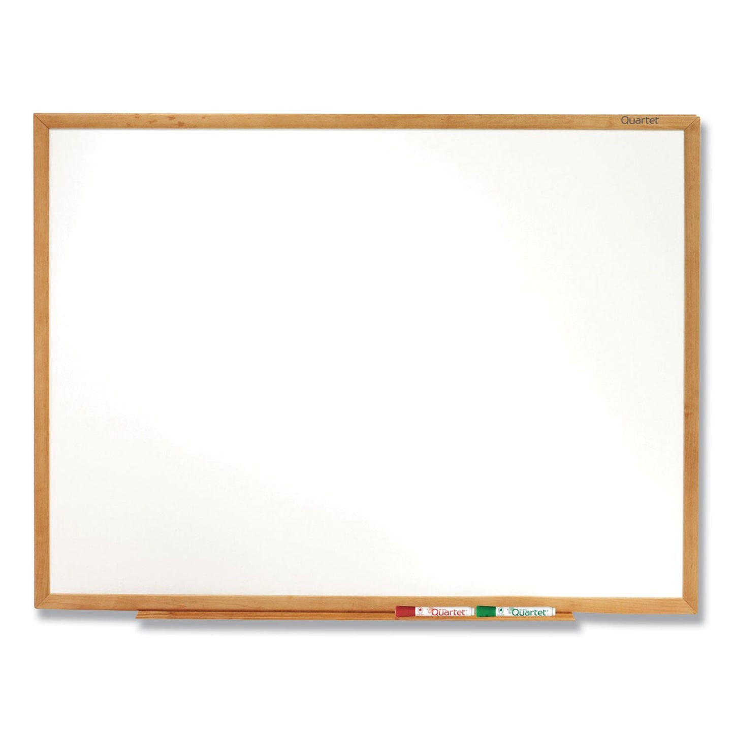 Quartet Classic Series Total Erase Dry Erase Board, 36 x 24, Oak Finish Frame