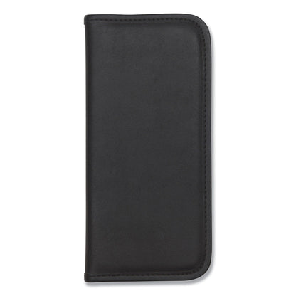 Samsill Professional Vinyl Business Card File, Holds 160 2 x 3.5 Cards, 4.75 x 10.13, Black