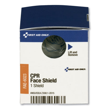 First Aid Only SmartCompliance CPR Face Shield and Breathing Barrier, Plastic, One Size Fits All