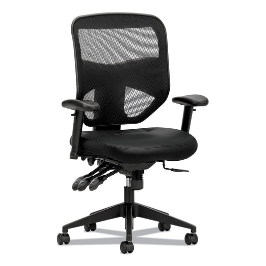 HON Prominent Mesh High-Back Task Chair, Supports Up to 250 lb, 17" to 21" Seat Height, Black
