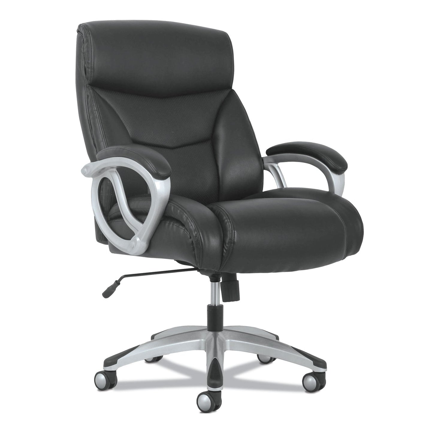 Sadie 3-Forty-One Big and Tall Chair, Supports Up to 400 lb, 19" to 22" Seat Height, Black Seat/Back, Chrome Base