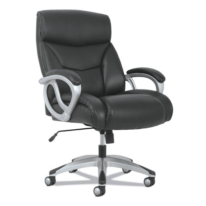 Sadie 3-Forty-One Big and Tall Chair, Supports Up to 400 lb, 19" to 22" Seat Height, Black Seat/Back, Chrome Base
